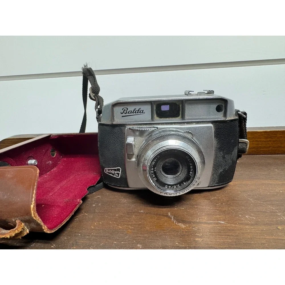 Vintage Balda Baldessa 1b 35mm Film Camera Baldanar 2.8/45 Lens W Germany Case